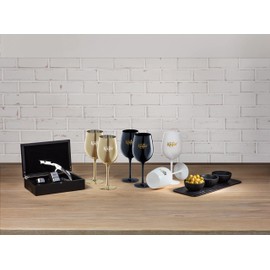 Käfer Goblet Glasses, 2-Piece Mouth-Blown (Black)