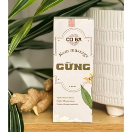 CO BA Ginger Massage Cream – 80ml | Oil Massage Roller | with Angelica Sinensis & Ginger Essential Oils | KEM Massage Gừng – 80ml | Đầu Lăn Dầu Massage | Chứa Chiết Xuất Đương Quy & Tinh Dầu Gừng