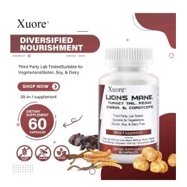 Xuore Sea Moss Reishi Cordyceps Chaga And Liver Cleanse and Detox & Repair - 3 Pack