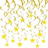 Gold Twinkle Stars Hanging Swirls Decorations Ceiling Swirl Foil Decoration