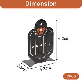 Small Target Self-Standing Archery Pack of 2 Mini Target Archery Metal Portable Training Metal Standing Target Suitable for Adults, for Indoor and Outdoor Use, Robust