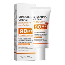 Sonnencreme Gesicht SPF 90 PA++++, Sonnenschutz für das Gesicht, Breitspektrum-UVA/UVB-Schutz, wasserdicht, 5x Antisauerstoff-Schutz, nährender Sonnenschutz in Reisegröße, 1.76fl.oz