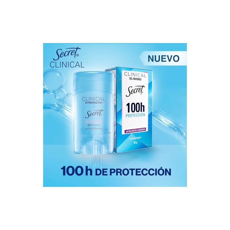 SECRET, Desodorante Mujer, Clinical Strength, Desodorante Clinical, Gel Invisible, PH