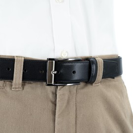 Pierre Cardin Suit Belt 35 mm Cowhide Leather Belt Black, black