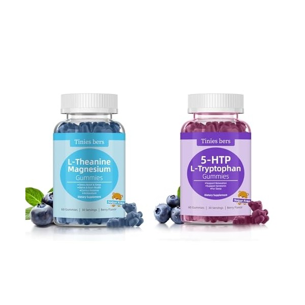 L-theanine Gummies 200mg GABA Boost Formula and L-Tryptophan Gummies 500mg,