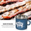 Mini Bacon Grease Container With Strainer - 15OZ Enamel Grease