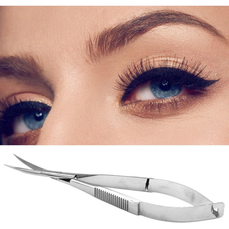 Micro tijeras de acero inoxidable para cara, pelo, pestañas, herramienta