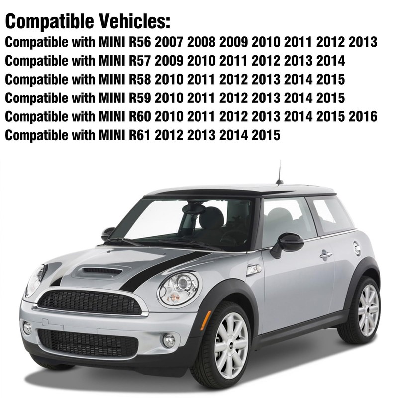 Adzfel 2PCS Compatible with MINI Cooper Mirror Cover R55 R56