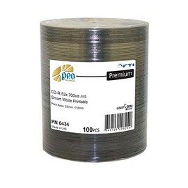 Super Blank CDs - CD-R Falcon Smart White Inkjet Hub Printable 52x 700MB 80min 100 Disc Pack