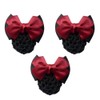 Minkissy 3Pcs Hair Snood with Flower Clip, Bowknot Mesh Bun