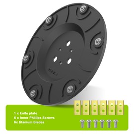 Evenlinkics Robotic Lawnmower Accessories, 1 Blade Disc, 6 Lawn Squeegee, Robotic Lawnmower Blade Plate, Compatible with Worx S&M (up to Year of Manufacture 2020), Landxcape, Kress and Einhell Robotic