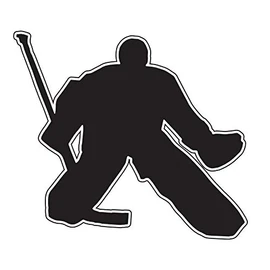 Steel Sticker Ice Hockey Goalkeeper I Black