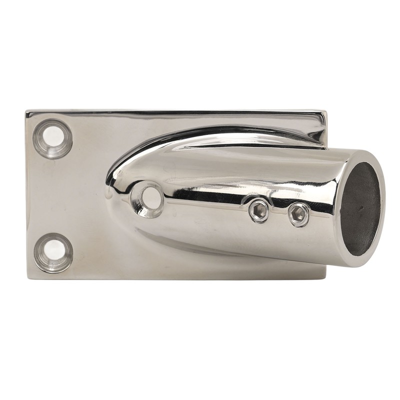 Boat Tube Base Rectangular 316 Stainless Steel Handrail Tube Base