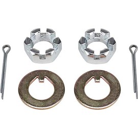 Speedway Motors Spindle Castle Nut Kit with Washers and Cotter Pins, 3/4-16 Thread Hardware Compatible with 1937-1948 Ford Front Spindles, Includes Nuts, washers, and Cotter pins