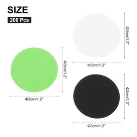 sourcing map 200Pcs Round Confetti Glitter Confetti Table Confetti Decor for Party Wedding Festival Decorations,1.2x1.2Inch,Black, White, Emerald Green