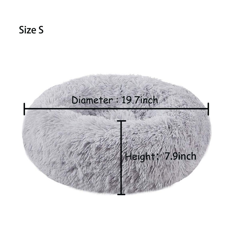 BODISEINT Modern Soft Plush Round Pet Bed for Cats or