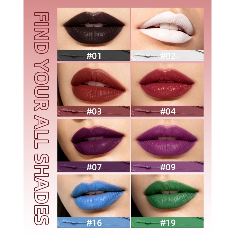 Matte Velvet Lipstick,Green Creamy Lipgloss Stick Women Halloween Makeup