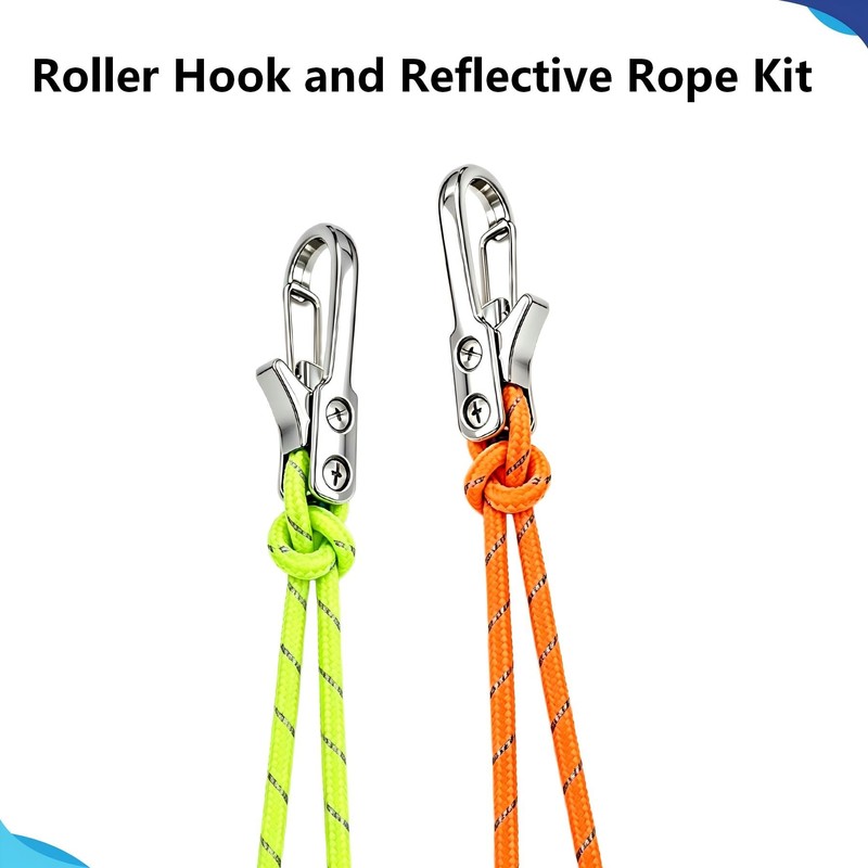Rope Roller Stainless Steel Cam Buckle Tightener 6 Pack