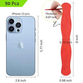 WISYOK 8 Inch Colored Jumbo Craft Sticks - 50 PCS Rainbow Wooden Wavy Sticks, Fan Handles, Fan Sticks, Large Popsicle Sticks for Crafts, Wedding Programs, DIY Crafting, Painting Mixing