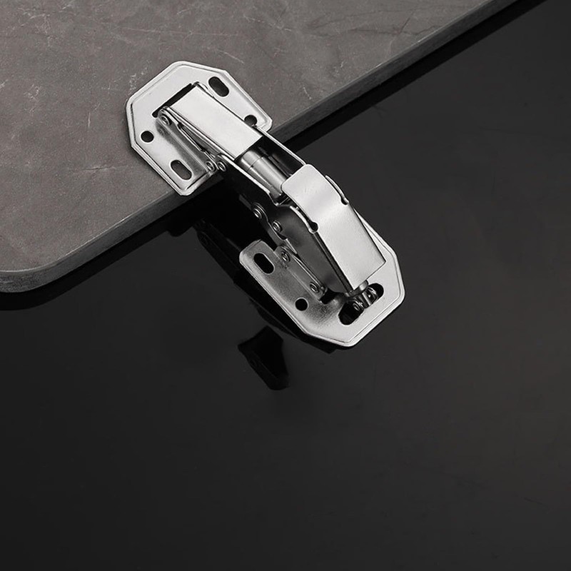 Pack of 4 Screw-On Hinges, Opening Angle Furniture Hinges, Door