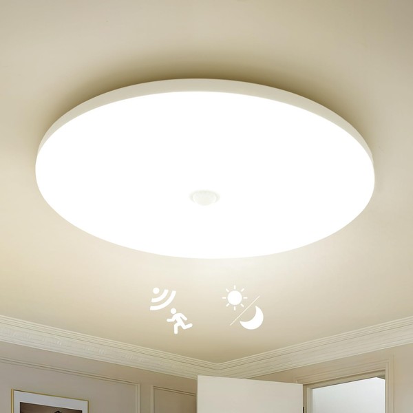 Combuh Combuh LED Deckenlampe mit Bewegungsmelder Innen,18W 1800LM ?29,5CM Rund