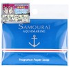 Samurai Aquamarine Fragrance Paper Soap, Pack of 30
