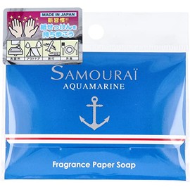 Samurai Aquamarine Fragrance Paper Soap, Pack of 30