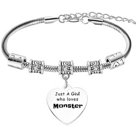 Monster Bracelets Anime Cartoon Gifts Monster Themed Gifts for Monsters Lovers Gift Cartoon Jewelry for Cartoons Lovers Gift Anime Stuff for Women Christmas Birthday Present Friendship Present