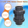 PVC True Union Check Valve, 1-1/2’’ Slip Swing Full Port