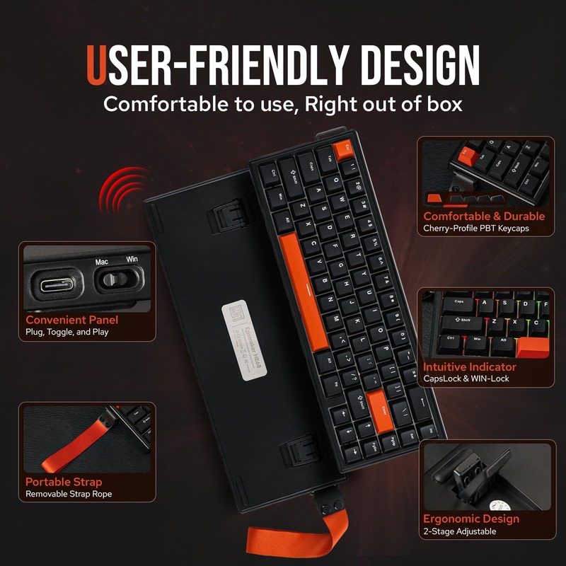 EPOMAKER HE68 Hall Effect Keyboard, 8000hz Polling, 0.01mm Adjustable Trigger,