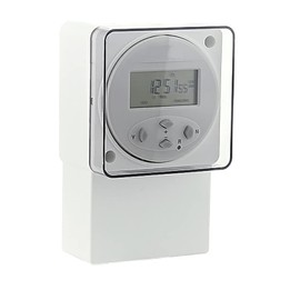 SPARES2GO Digital Immersion Heater Timer General Purpose 24 Hour 7 Day Programmable Wall Mounted Timeswitch