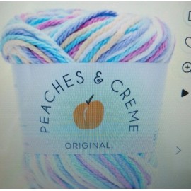 Peaches & Crème Yarn Peaches Creame Ombre Medium Cotton Fleur De Lavandra 2 Oz 56.7 G 95 Yards.
