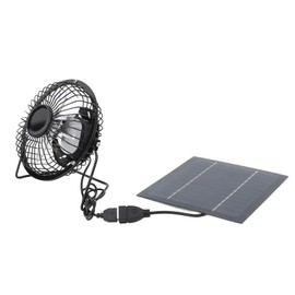 Kit de Ventilador con Panel Solar para Invernadero, Panel Solar, Ventilador de Escape USB de Alta Velocidad para Gallinero, Cobertizo, Casa para Perros, Refrigeración por Aire