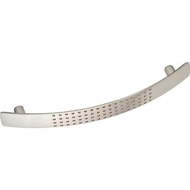 Sun Chain Paris LA Designer Furniture Handle 128 mm Width 160 mm Curved Handle for Cabinets and Drawers Zinc Die-Cast Nickel Plated Matt