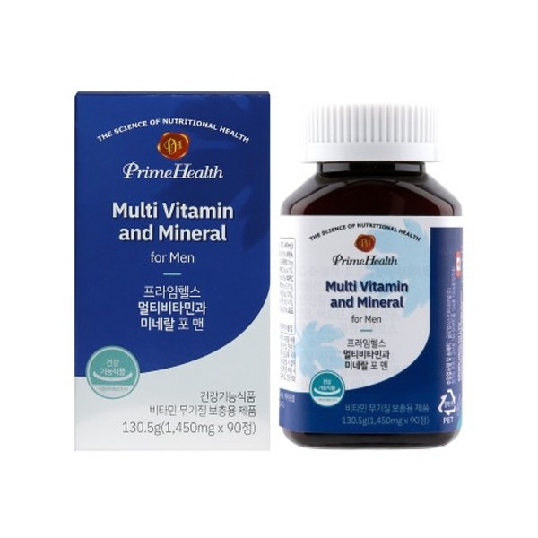 Prime Health Multivitamin and Mineral for Men 90 tablets, 3-month supply, 1 unit / 프라임헬스 멀티비타민과 미네랄 포맨 90정 3개월분, 1개
