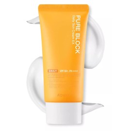 A'PIEU Pure Block Daily Sunscreen Cream 50ml | Korean Sunscreen for Daily Use