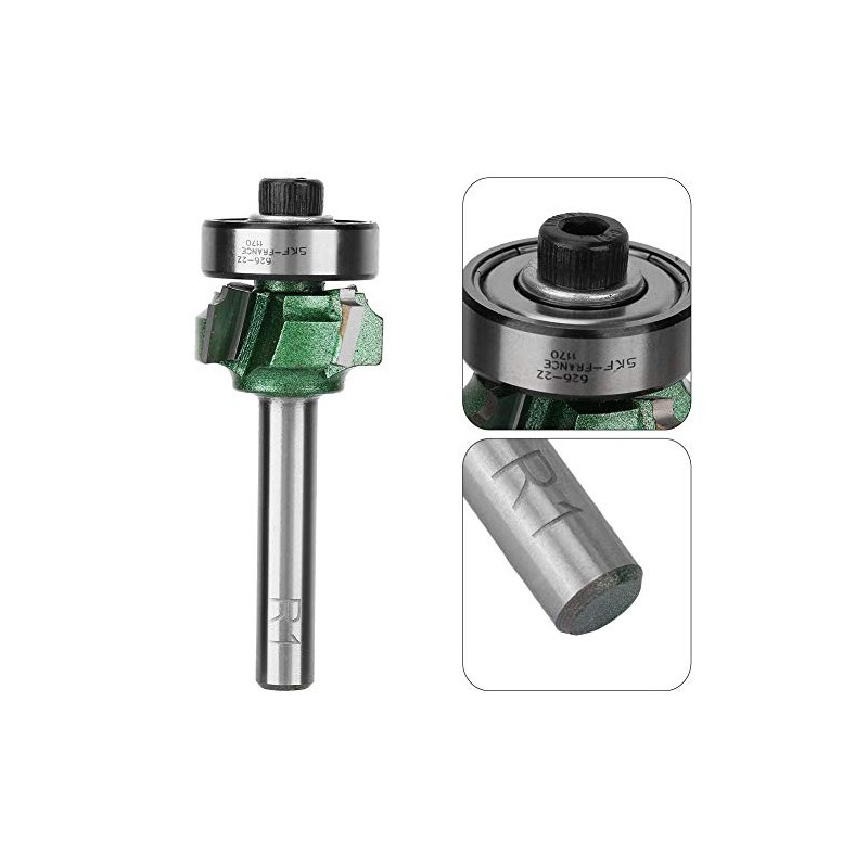FTVOGUE Edge Trimmer Router Bit Woodworking Milling Cutter 4 Teeth