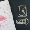 100Pcs Funny Planner Clips Anti Rust Electroplating Process Envelope Coffee