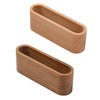 Ehuihuan 2 Pieces Wooden Display Business Card Stand, Office Business
