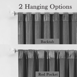 Central Park Moderate Velvet Blackout Window Curtain Panels 84in LongRod Pocket Backtabs for Living RoomBedroom Geo EmbossedTrellis Window Treatment Drape Sets 52inx84inx2,Panel Pairs to Go, DarkGray