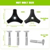 Vicue Upgraded 4 Sets Lawn Mower Handle Knobs Nut Bolts,