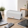 Desktop Cable Management Box for Chargers - Covered PP Organizer