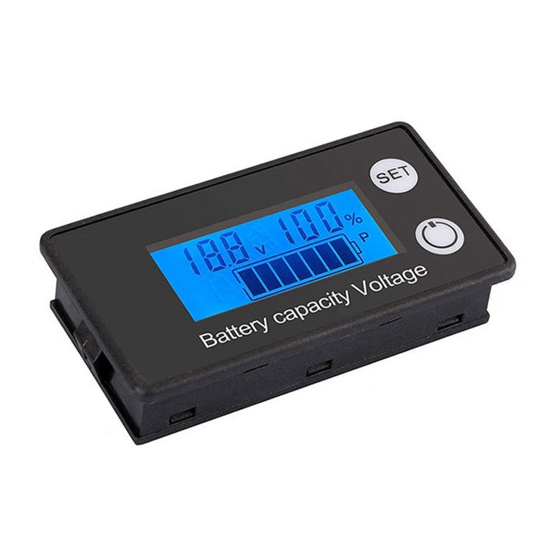 LCD Multifunction Monitor Display Digital Battery Capacity Voltage Meter Blue