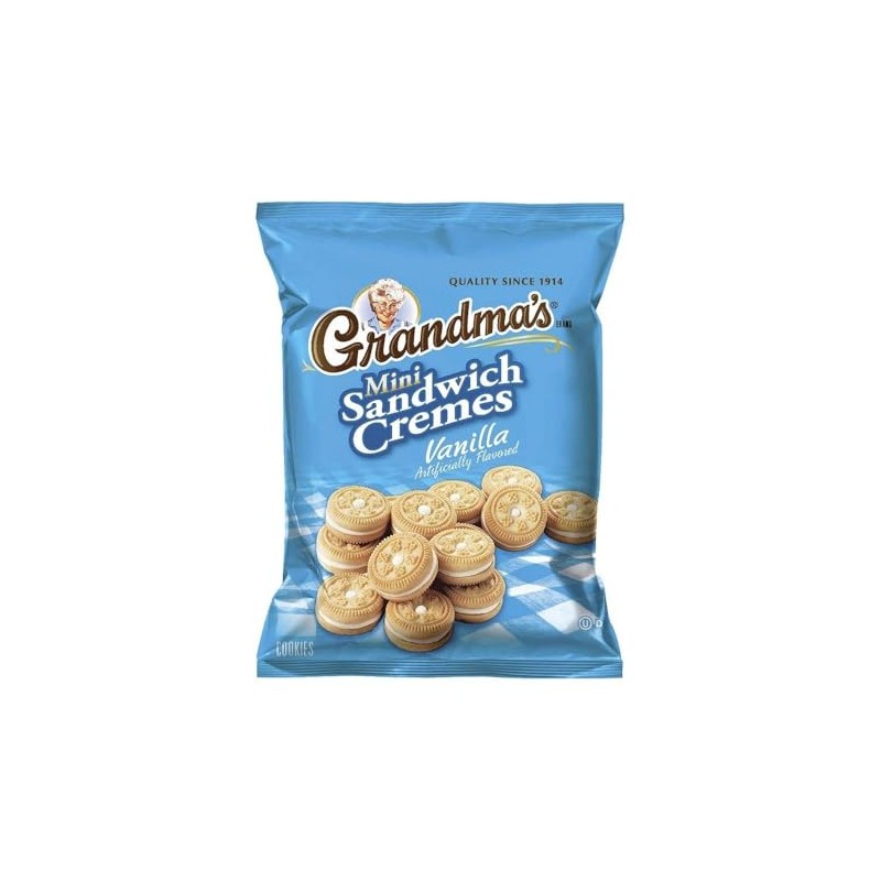 Grandma's Mini Sandwich Cremes Vanilla 2.12 Oz. (Pack of 60)