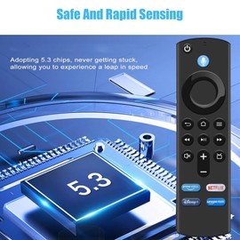 Replacement Voice Remote (3rd Gen) with Voice Function fit for AMZ Smart TVs(2nd Gen, Lite, 4K/4K Max/Lite), and fit for Smart TVs Cube (1st Gen and Later), Insignia/Toshiba/Pioneer Smart TVs