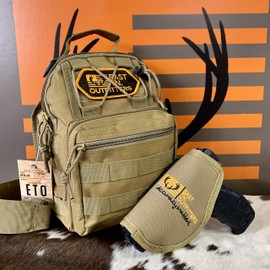 East TN. Outfitters Tactical Sling Bag with Holster Conceal Carry Shoulder Mens Bible Diaper Pack EDC Hunting Fishing Hiking