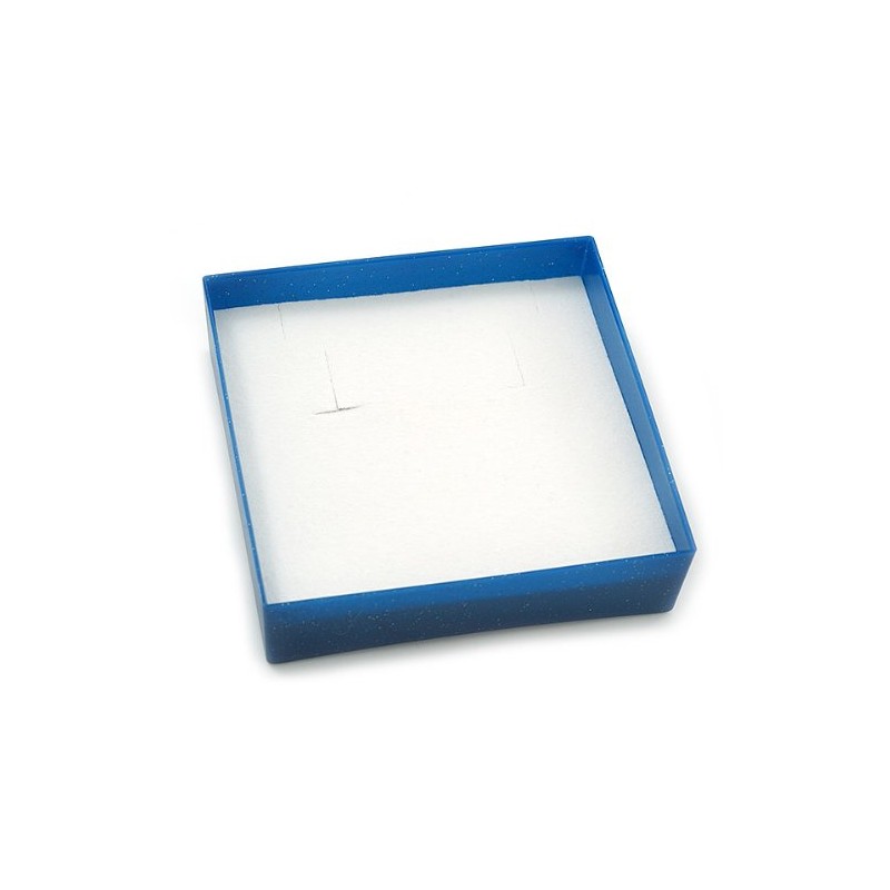 Avalaya Plastic Jewellery Box – Blue Gift Case for Earrings,
