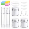 5Pcs 1.7oz Airless Pump Jar Set, FHDUSRYO Refillable Cream Jars
