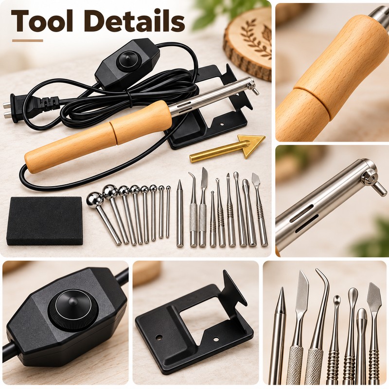 Fabric Flower Ironing Tool Set – 8–18 Head Floral Shaping