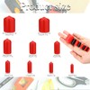 SAVITA Pack of 160 Thread Protectors, Black and Red Rubber